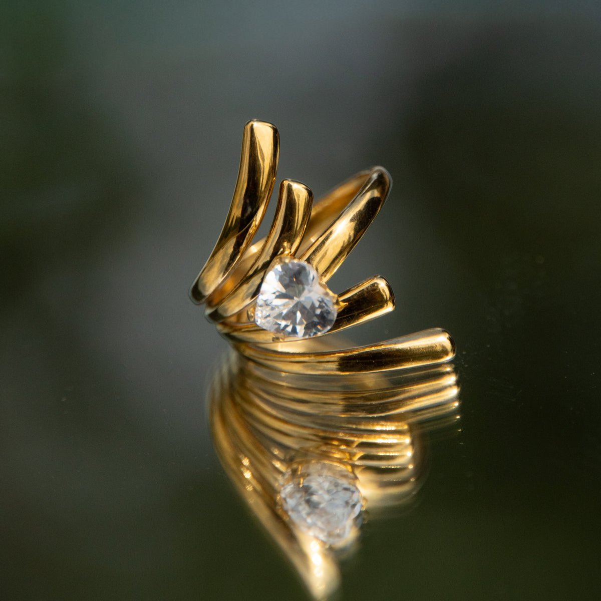 Amora Heart Crystal Ring